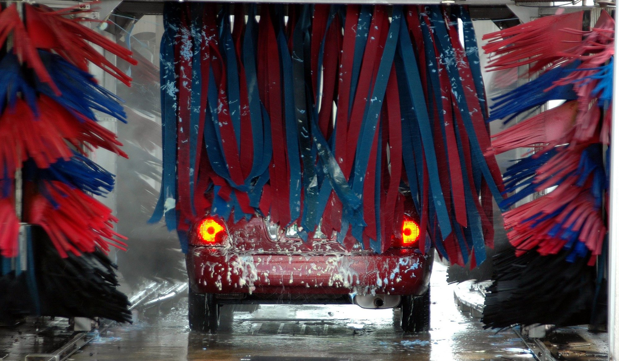A commercial car wash